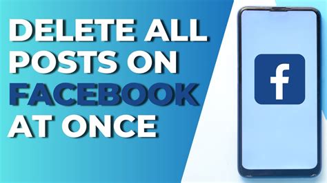 How To Delete All Posts On Facebook At Once Delete Facebook Posts Youtube