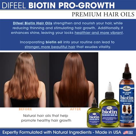 Difeel Biotin Pro Growth Premium Hair Oil 8 Oz Difeel Find Your Natural Beauty