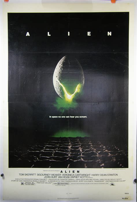 ALIEN, Original Sci-Fi Poster starring Sigourney Weaver - Original ...