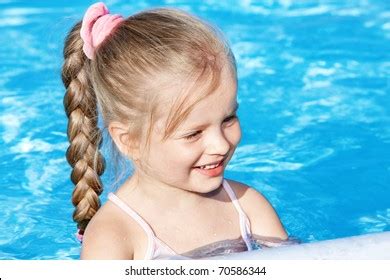 Little Girl Swimming Pool Stock Photo (Edit Now) 70586344