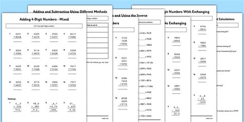 Addition And Subtraction Worksheet Grade 4 Twinkl