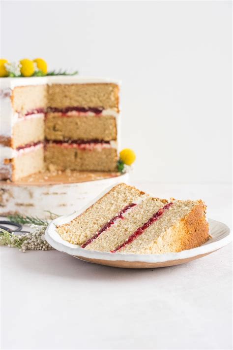 Earl Grey Cake With Raspberry Filling And Vanilla German Buttercream