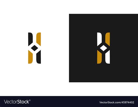 Modern And Unique Letter H Initials Logo Design Vector Image