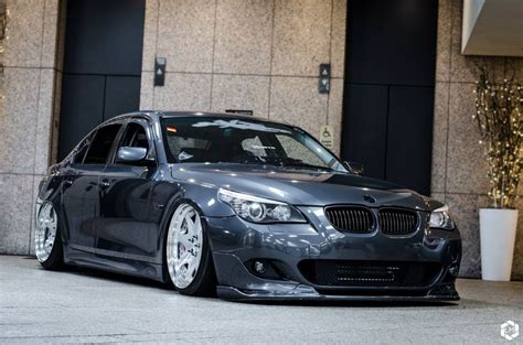 Grey BMW E60 M5 Slammed