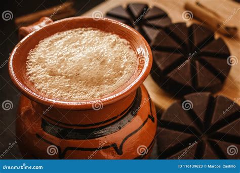 Chocolate Mexicano And Conchas Cup Of Mexican Chocolate From Oaxaca