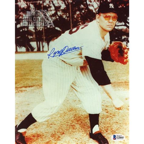 Ryne Duren Autographed New York Yankees 8x10 Photo Bas Coa B