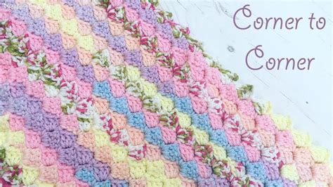 Easy Crochet Corner To Corner C2c Blanket For Beginners Youtube