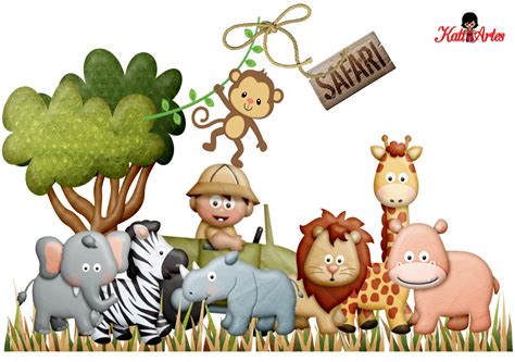 Jungle Safari Transparent Image Animals And Humans Clipart 995