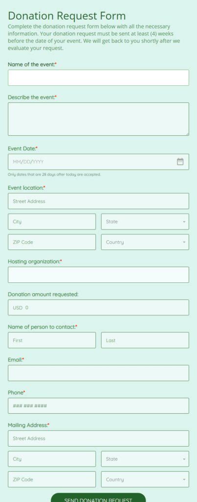 Donation Forms Charity Form Templates 123 Form Builder