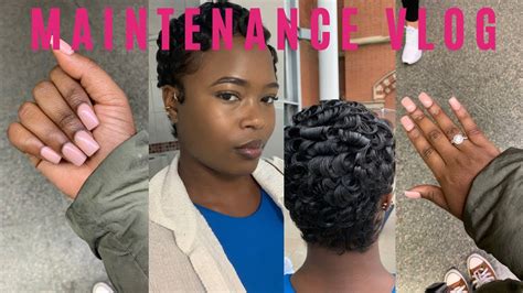 Maintenance Vlog New Piercing Relaxing My Hair And Infill Acrylic Nails Appointment Youtube