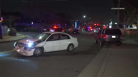 El Modena Hit And Run Crash Involving Vehicle With Gunshot Damage