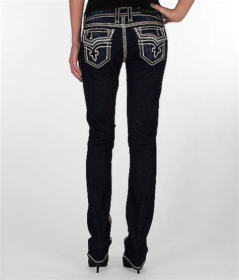 Rock Revival Celinda Cuffed Straight Leg Blue Jeans Munimoro Gob Pe