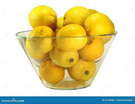 Bowl Of Lemons Stock Image Image Of Fruit Perfect Display 51169687