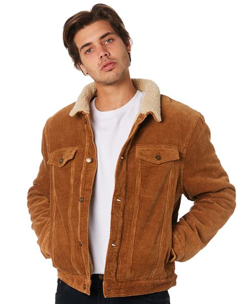 Rollas Morrison Sherpa Mens Jacket Tan Surfstitch