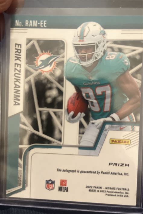 Panini Mosaic Rookie Auto Mosaic Erik Ezukanma Miami Dolphins Ebay