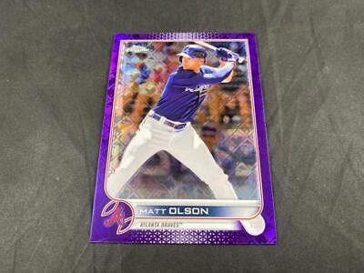 2022 TOPPS CHROME BASEBALL MATT OLSON PURPLE LOGOFRACTOR 6 250 BRAVES