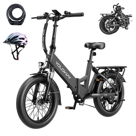 YOLOWAY Rower elektryczny składany Ebike 522W 20 Fat Tire City