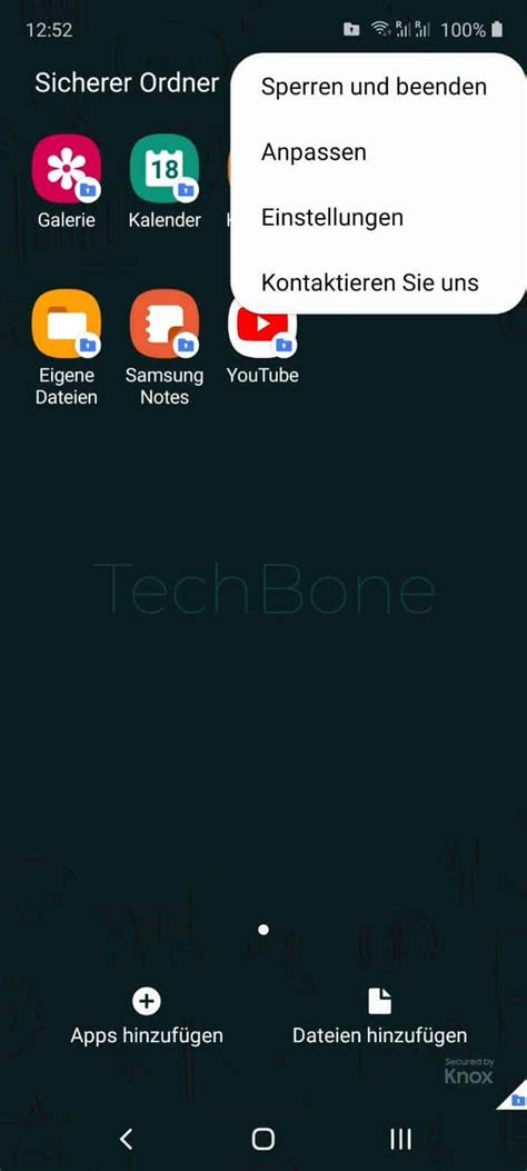 Benachrichtigungen Sicherer Ordner Samsung Handbuch Techbone