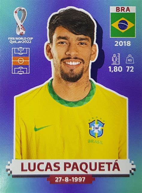 Figurinha Da Copa 2022 Bra14 Lucas Paquetá Qatar Original E MercadoLivre