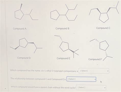 Solved Compound A Compound B Compound C Compound D Compound E