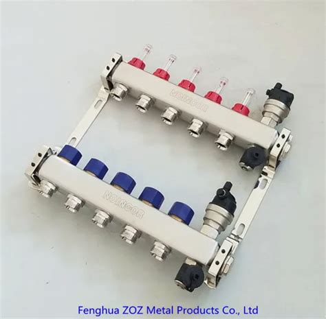 Underfloor Heating System Flow Meter Manifold Stainless Steel Manifolds