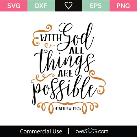 With God All Things Are Possible Svg Cut File