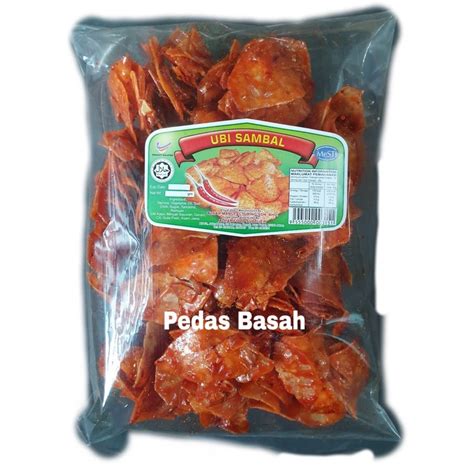 Kerepek Ubi Pedas Basah Kering Cassava Chips Hot Spicy Kg Shopee