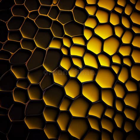 Old Honeycomb Texture Black Yellow Background - AI Generated Image Stock Illustration ...