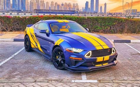 Rent A Ford Mustang Dark Blue 2019 ID 04165 In Dubai Evolveae