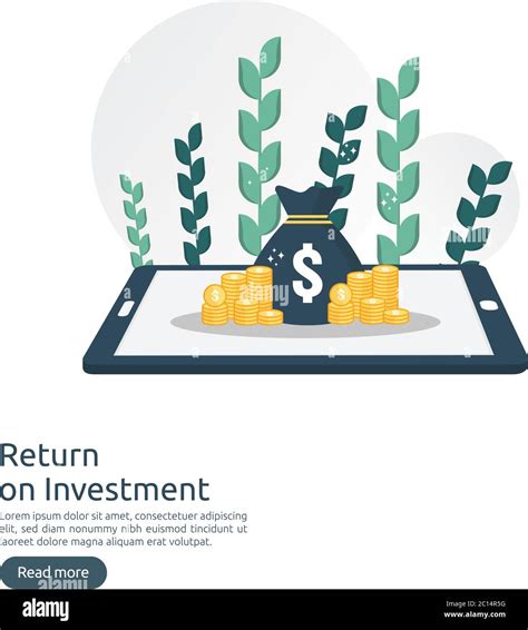 Return On Investment Roi Concept Business Growth Arrows To Success