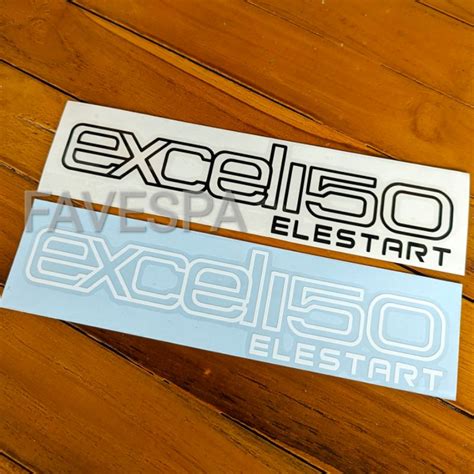 Jual STIKER LOGO TEPONG VESPA EXCEL 150 ELESTART CUTTING Shopee Indonesia