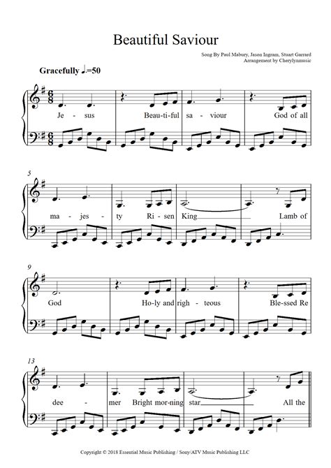 Beautiful Savior Planetshakers Piano Sheet Music Cherthemusic