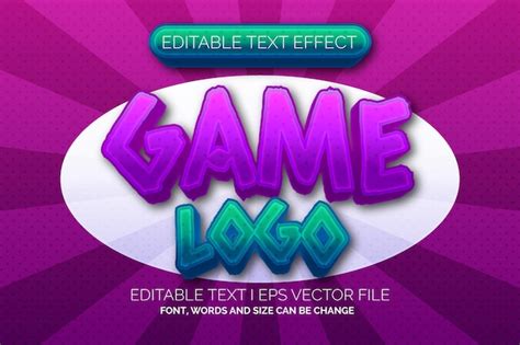 Premium Vector Nature Game Logo Style Text Effects