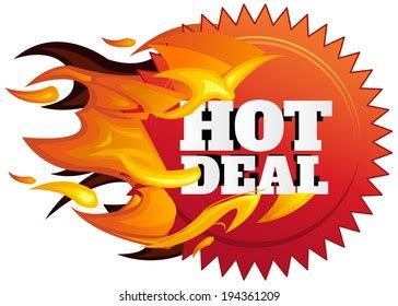 Hot Deal Label Illustration Stock Vector Royalty Free 194361209