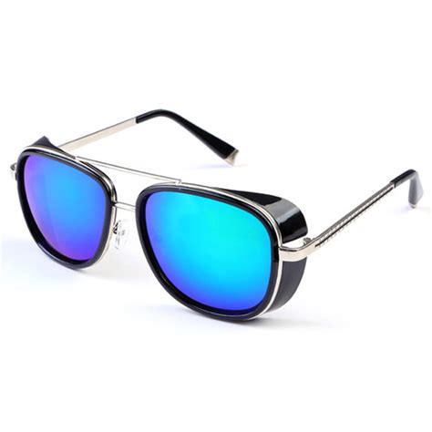 Yooske Kacamata Sunglasses Unisex Steampunk Iron Man Tony Stark 3023 Blackblue