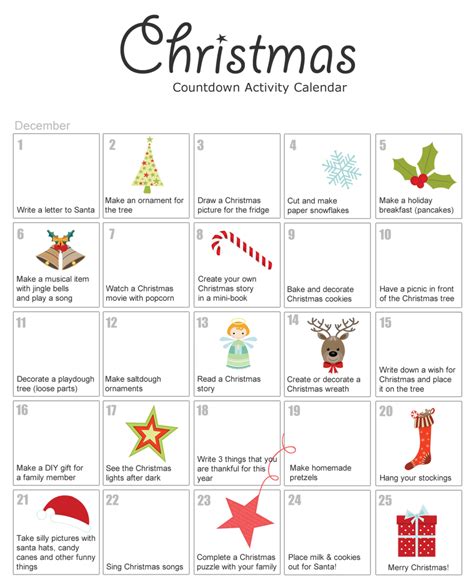 Christmas Countdown Activities 11 Free Pdf Printables Printablee