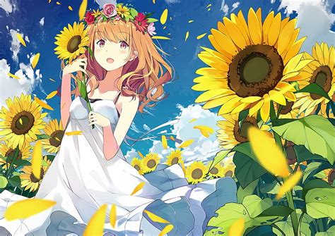 Anime Sunflower Wallpaper