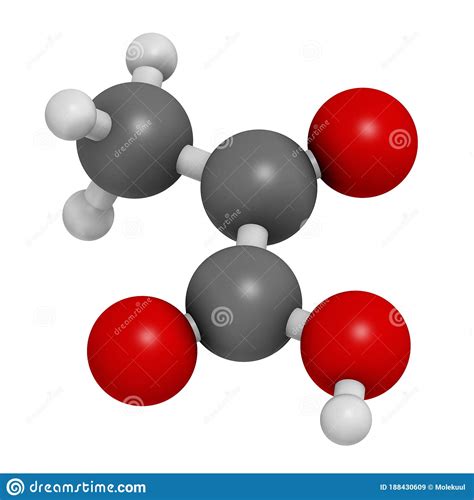 Pyruvic Acid Pyruvate Molecule Important Intermediate In A Number Of Biochemical Processes