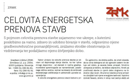 Celovita Energetska Prenova Stavb Gradbenik Samo Planet