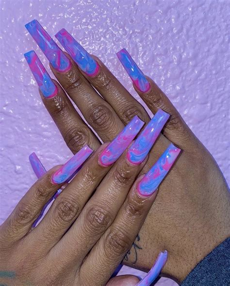 Pin By DePrEsSeDsKsK On Nails Glow Nails Pink Acrylic Nails Long