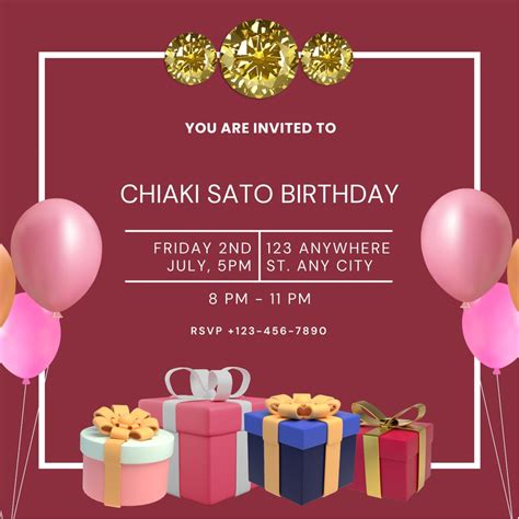 Free Printable Adult Birthday Invitation Templates Canva