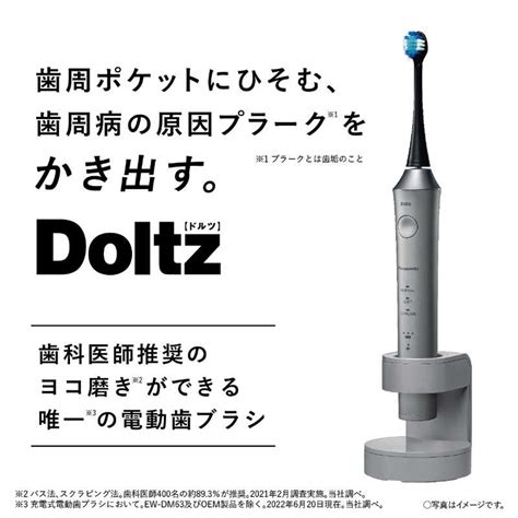 パナソニック Panasonic 【アウトレット】電動歯ブラシ Doltz （ドルツ） グレー 振動式 Ac100v 240v Ew