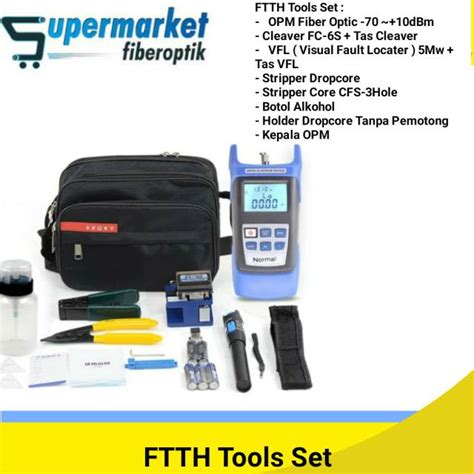 Jual Ftth Tool Set Lengkap Alat Kerja Fiber Optik Opm Vfl Stripper