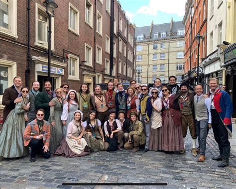 The cast of Les Miserables July 2019. Queens Theatre London England