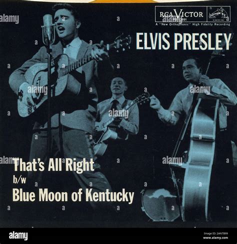 Elvis Presley - That's All Right b w Blue Moon of Kentucky - Classic vintage vinyl album Stock ...