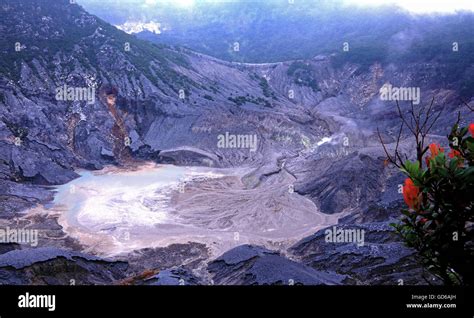 Mt Tangkuban Parahu From Bandung Jawa Barat Indonesia Stock Photo Alamy