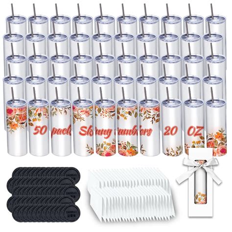 Buy 50 Pack Sublimation Tumblers Bulk 20 Oz Skinnystainless Steel