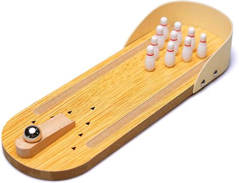 Mini Bowling Game Mini Wooden Desktop Table Top Bowling Game Set