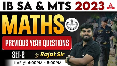 Ib Security Assistant Mts Ib Maths Classes By Rajat Sir