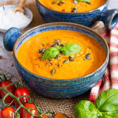 Roasted Tomato And Red Pepper Soup Helens Fuss Free Flavours